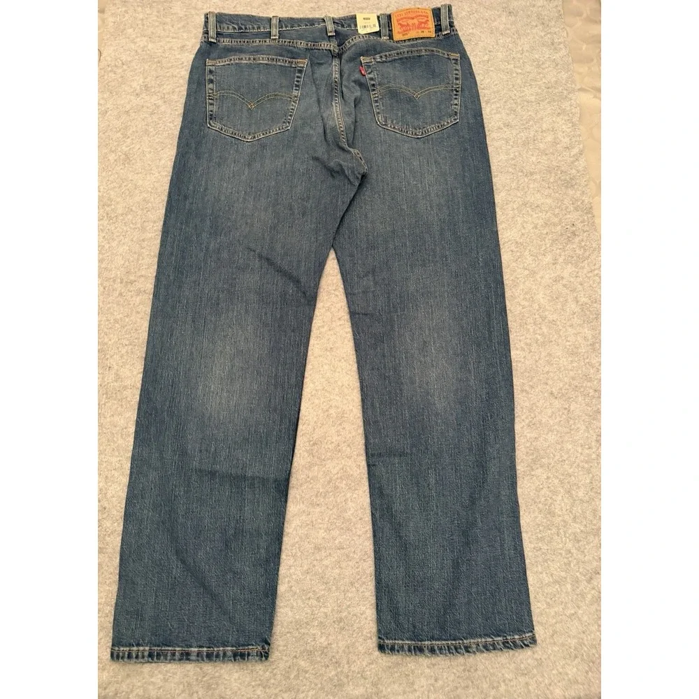 Levi's 505 Jeans Mens 38x32 Blue Regular Fit Straight Leg Stretch Denim Pants